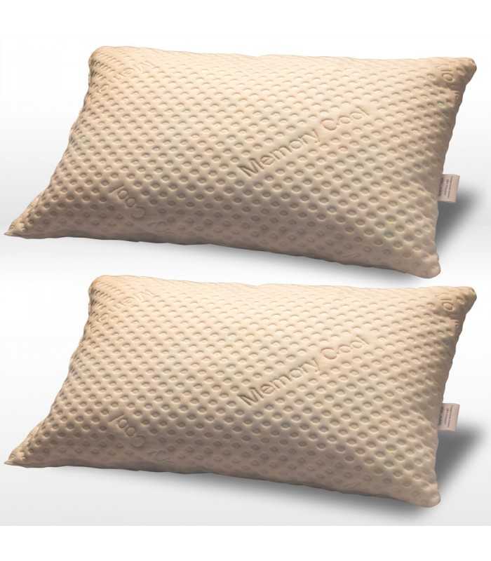 Coppia di cuscini in 100% lattice con tessuto in cotone