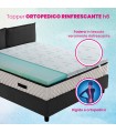 Topper Rigido rinfrescante, il correttore per materasso ORTOPEDICO alto 6 cm con tessuto COOLER, sfoderabile - BIOGREEN FRESH