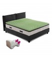 Topper memory a 7 zone, interno senza tessuto,correttore materasso H6 cm con cuscino per le gambe - AIR MEMO GREEN