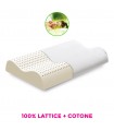 Cuscino per cervicale 100% schiuma di lattice alto 10 e H8 cm. salutare, fresco e traspirante - moon..