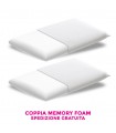 Coppia di cuscini rigidi memory foam con tessuto sfoderabile in puro cotone - 2 extrafoam